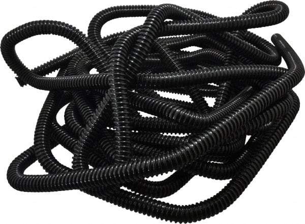 Hi-Tech Duravent - 3/4" ID, 25' Long, Polyethylene Blower & Duct Hose - Black, 1-1/2" Bend Radius, 26 In/Hg, 40 Max psi, -30 to 160°F, UV Resistant - All Tool & Supply