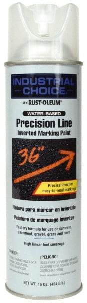 Rust-Oleum - 17 fl oz Clear Marking Paint - 600' to 700' Coverage at 1" Wide, Water-Based Formula - All Tool & Supply