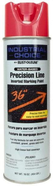 Rust-Oleum - 17 fl oz Pink Marking Paint - 600' to 700' Coverage at 1" Wide, Water-Based Formula - All Tool & Supply