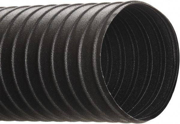 Hi-Tech Duravent - 6" ID, 25' Long, Steel Blower & Duct Hose - Black, 7.9" Bend Radius, 14 In/Hg, 25 Max psi, -40 to 250°F, Chemical and Abrasion Resistant - All Tool & Supply