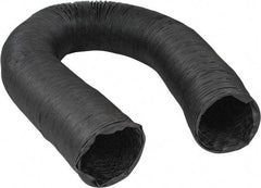 Hi-Tech Duravent - 8" ID, 25' Long, Neoprene Coated Polyester Blower & Duct Hose - Black, 10" Bend Radius, 15 In/Hg, 21 Max psi, -40 to 250°F, Chemical and Abrasion Resistant - All Tool & Supply