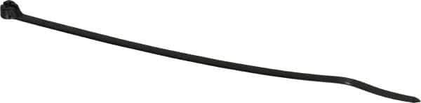 Thomas & Betts - 7.31" Long Black Polypropylene Standard Cable Tie - 30 Lb Tensile Strength, 1.22mm Thick, 1-1/2" Max Bundle Diam - All Tool & Supply