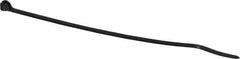 Thomas & Betts - 7.31" Long Black Polypropylene Standard Cable Tie - 30 Lb Tensile Strength, 1.22mm Thick, 1-1/2" Max Bundle Diam - All Tool & Supply