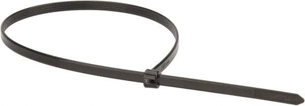 Thomas & Betts - 14.2" Long Black Polypropylene Standard Cable Tie - 30 Lb Tensile Strength, 1.19mm Thick, 2" Max Bundle Diam - All Tool & Supply