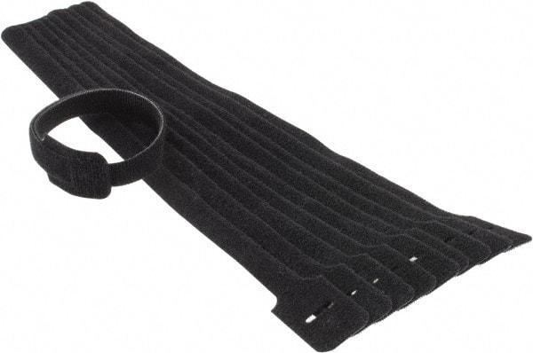 Thomas & Betts - 13" Long Black Nylon & Polyethylene Hook & Loop Strap - 50 Lb Tensile Strength, 1/16" Thick, 88.9mm Max Bundle Diam - All Tool & Supply