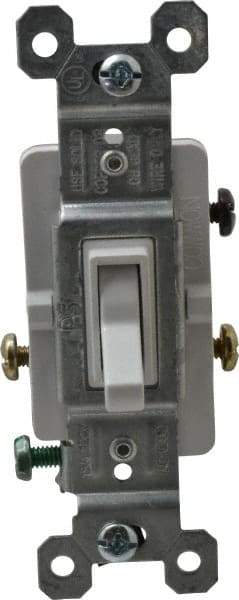 Pass & Seymour - 3 Pole, 120 VAC, 15 Amp, Specification Grade, Toggle, Wall and Dimmer Light Switch - 1-1/4 Inch Wide x 3.281 Inch High - All Tool & Supply