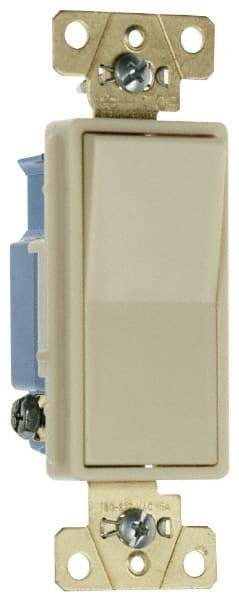 Pass & Seymour - 3 Pole, 120 to 277 VAC, 20 Amp, Specification Grade, Rocker, Wall and Dimmer Light Switch - 1.3 Inch Wide x 4.2 Inch High - All Tool & Supply