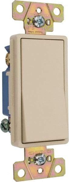 Pass & Seymour - 3 Pole, 120 to 277 VAC, 15 Amp, Specification Grade, Rocker, Wall and Dimmer Light Switch - 1.3 Inch Wide x 4.2 Inch High - All Tool & Supply