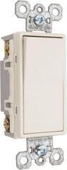 Pass & Seymour - 4 Pole, 120 to 277 VAC, 15 Amp, Specification Grade, Rocker, Wall and Dimmer Light Switch - 1.43 Inch Wide x 4.19 Inch High - All Tool & Supply