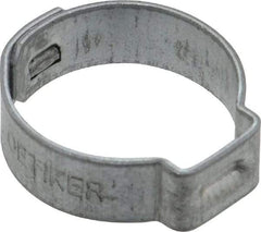 Oetiker - 17 to 19.8mm, Zinc-Plated 1-Ear Clamp - 3/4" Noml Size, 9mm Inner Width, 7mm Wide x 0.75mm Thick, Carbon Steel - All Tool & Supply