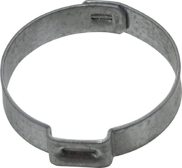 Oetiker - 28.5 to 31.6mm, Zinc-Plated 1-Ear Clamp - 1-1/4" Noml Size, 10mm Inner Width, 7mm Wide x 0.75mm Thick, Carbon Steel - All Tool & Supply