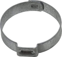 Oetiker - 28.5 to 31.6mm, Zinc-Plated 1-Ear Clamp - 1-1/4" Noml Size, 10mm Inner Width, 7mm Wide x 0.75mm Thick, Carbon Steel - All Tool & Supply