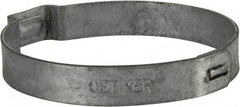 Oetiker - 37.9 to 41mm, Zinc-Plated 1-Ear Clamp - 1-5/8" Noml Size, 10mm Inner Width, 7mm Wide x 0.75mm Thick, Carbon Steel - All Tool & Supply