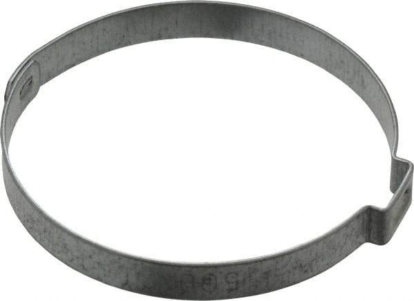 Oetiker - 52.9 to 56mm, Zinc-Plated 1-Ear Clamp - 2-3/16" Noml Size, 10mm Inner Width, 7mm Wide x 0.75mm Thick, Carbon Steel - All Tool & Supply