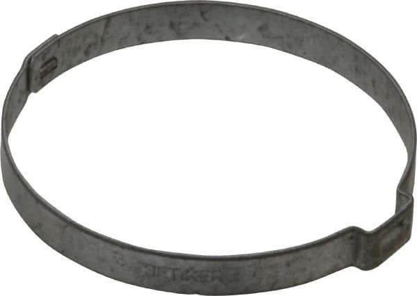 Oetiker - 55.9 to 59mm, Zinc-Plated 1-Ear Clamp - 2-5/16" Noml Size, 10mm Inner Width, 7mm Wide x 0.75mm Thick, Carbon Steel - All Tool & Supply