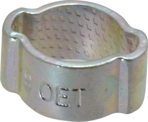 Oetiker - 7 to 9mm, Zinc-Plated 2-Ear Clamp - 5/16" Noml Size, 3.14mm Inner Width, 7mm Wide x 1mm Thick, Carbon Steel - All Tool & Supply