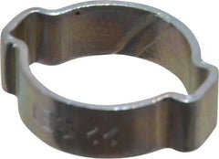 Oetiker - 18 to 22mm, Zinc-Plated 2-Ear Clamp - 13/16" Noml Size, 6.28mm Inner Width, 9mm Wide x 1.5mm Thick, Carbon Steel - All Tool & Supply