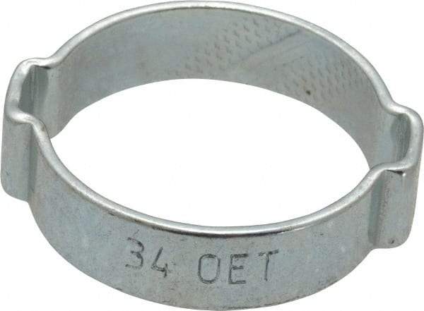 Oetiker - 29.3 to 34mm, Zinc-Plated 2-Ear Clamp - 1-5/16" Noml Size, 7.38mm Inner Width, 10mm Wide x 1.5mm Thick, Carbon Steel - All Tool & Supply