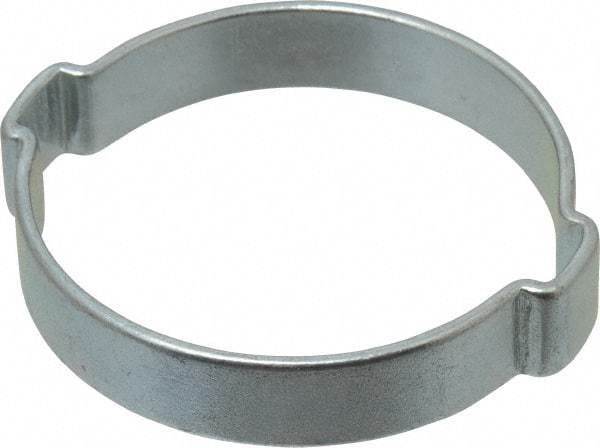 Oetiker - 40.6 to 46mm, Zinc-Plated 2-Ear Clamp - 1-3/4" Noml Size, 8.48mm Inner Width, 10mm Wide x 1.5mm Thick, Carbon Steel - All Tool & Supply