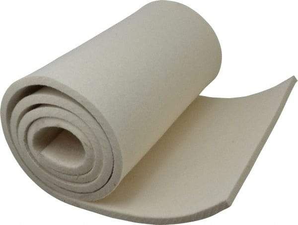 Made in USA - 3/8 Inch Thick x 60 Inch Wide x 12 Inch Long, Pressed Wool Felt Sheet - 6 Lbs/Square Yd., White, 500 psi - All Tool & Supply