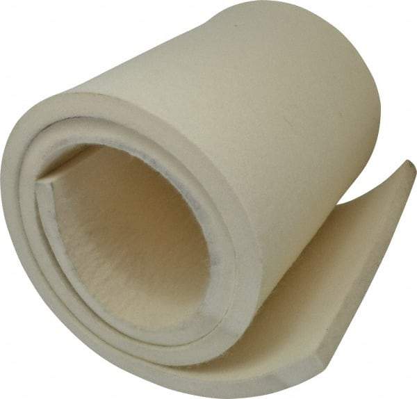 Made in USA - 5/8 Inch Thick x 60 Inch Wide x 12 Inch Long, Pressed Wool Felt Sheet - 10 Lbs/Square Yd., White, 500 psi - All Tool & Supply