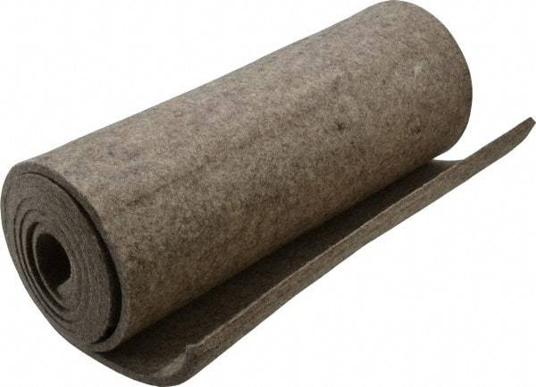 Made in USA - 1/4 Inch Thick x 60 Inch Wide x 12 Inch Long, Pressed Wool Felt Sheet - 4 Lbs/Square Yd., Gray, 400 psi - All Tool & Supply