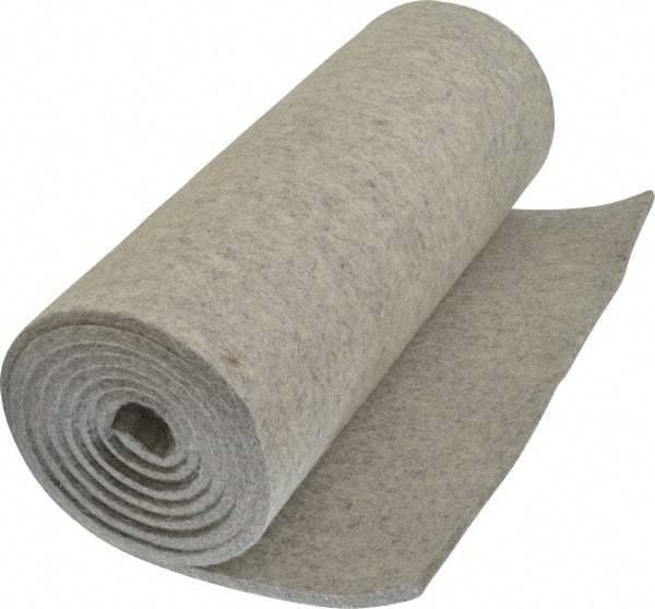 Made in USA - 1/4 Inch Thick x 72 Inch Wide x 12 Inch Long, Pressed Wool Felt Sheet - 3.1 Lbs/Square Yd., Gray, 250 psi - All Tool & Supply