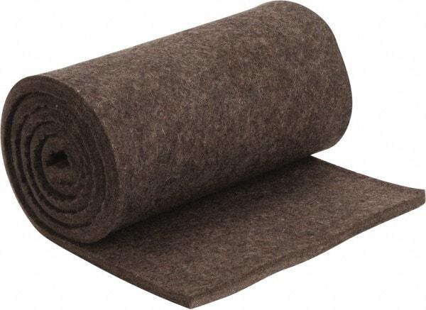 Made in USA - 1/2 Inch Thick x 72 Inch Wide x 12 Inch Long, Pressed Wool Felt Sheet - 4.2 Lbs/Square Yd., Gray, 75 psi - All Tool & Supply