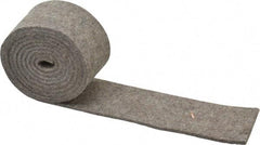 Made in USA - 1/8 Inch Thick x 2 Inch Wide x 5 Ft. Long, Felt Stripping - Gray, Plain Backing - All Tool & Supply