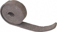 Made in USA - 1/4 Inch Thick x 1-1/2 Inch Wide x 5 Ft. Long, Felt Stripping - Gray, Plain Backing - All Tool & Supply