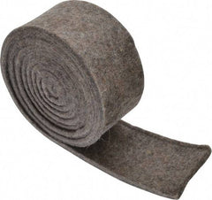 Made in USA - 1/4 Inch Thick x 2 Inch Wide x 5 Ft. Long, Felt Stripping - Gray, Plain Backing - All Tool & Supply