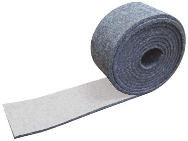 Made in USA - 1/8 Inch Thick x 2 Inch Wide x 5 Ft. Long, Felt Stripping - Gray, Adhesive Backing - All Tool & Supply