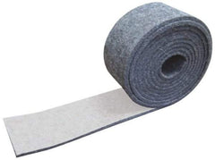 Made in USA - 1/4 Inch Thick x 1-1/2 Inch Wide x 5 Ft. Long, Felt Stripping - Gray, Adhesive Backing - All Tool & Supply