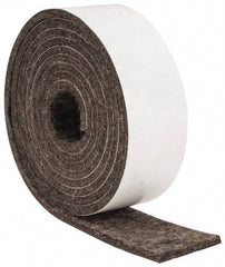 Made in USA - 1/8 Inch Thick x 1 Inch Wide x 5 Ft. Long, Felt Stripping - Gray, Adhesive Backing - All Tool & Supply