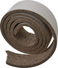 Made in USA - 1/4 Inch Thick x 2 Inch Wide x 5 Ft. Long, Felt Stripping - Gray, Adhesive Backing - All Tool & Supply