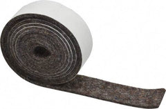 Made in USA - 1/8 Inch Thick x 1 Inch Wide x 5 Ft. Long, Felt Stripping - Gray, Adhesive Backing - All Tool & Supply