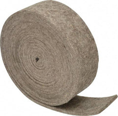 Made in USA - 1/8 Inch Thick x 1-1/2 Inch Wide x 10 Ft. Long, Felt Stripping - Gray, Plain Backing - All Tool & Supply