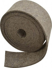 Made in USA - 1/8 Inch Thick x 2 Inch Wide x 10 Ft. Long, Felt Stripping - Gray, Plain Backing - All Tool & Supply