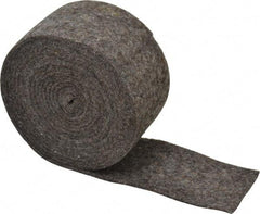 Made in USA - 1/8 Inch Thick x 2 Inch Wide x 10 Ft. Long, Felt Stripping - Gray, Plain Backing - All Tool & Supply