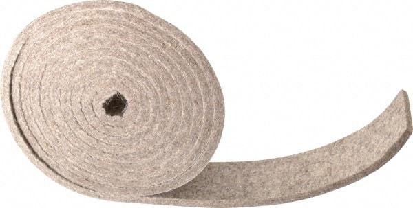 Made in USA - 1/4 Inch Thick x 2 Inch Wide x 10 Ft. Long, Felt Stripping - Gray, Adhesive Backing - All Tool & Supply