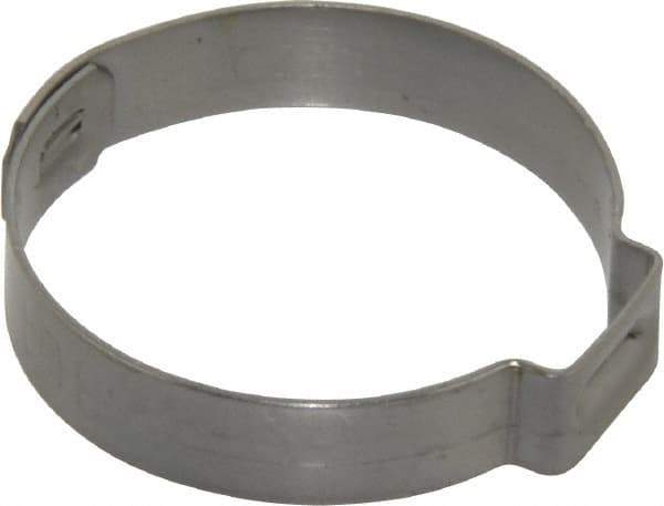 Oetiker - 27 to 30.1mm, 1-Ear Clamp - 1-3/16" Noml Size, 10mm Inner Width, 7mm Wide x 0.6mm Thick, Stainless Steel - All Tool & Supply