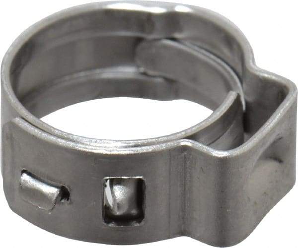 Oetiker - Stepless Ear Clamp - 3/8" Noml Size, 5.5mm Inner Width, 5mm Wide x 0.5mm Thick, Stainless Steel - All Tool & Supply