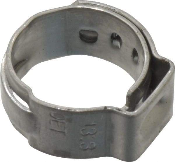 Oetiker - Stepless Ear Clamp - 1/2" Noml Size, 8mm Inner Width, 7mm Wide x 0.6mm Thick, Stainless Steel - All Tool & Supply