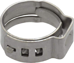 Oetiker - Stepless Ear Clamp - 35/64" Noml Size, 8mm Inner Width, 7mm Wide x 0.6mm Thick, Stainless Steel - All Tool & Supply