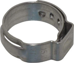 Oetiker - Stepless Ear Clamp - 5/8" Noml Size, 8mm Inner Width, 7mm Wide x 0.6mm Thick, Stainless Steel - All Tool & Supply