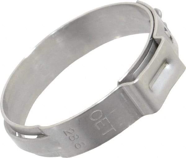 Oetiker - Stepless Ear Clamp - 1-1/8" Noml Size, 10mm Inner Width, 7mm Wide x 0.6mm Thick, Stainless Steel - All Tool & Supply