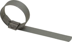 IDEAL TRIDON - 1-1/2" ID Galvanized Steel Preformed J-Type Clamp - 5/8" Wide, 0.03" Thick - All Tool & Supply