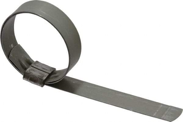 IDEAL TRIDON - 1-3/4" ID, Galvanized Steel Preformed J-Type Clamp - 5/8" Wide x 0.03" Thick - All Tool & Supply