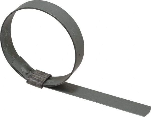 IDEAL TRIDON - 2-1/2" ID, Galvanized Steel Preformed J-Type Clamp - 5/8" Wide x 0.03" Thick - All Tool & Supply