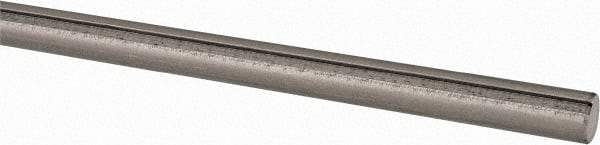 Made in USA - 3/8" Diam, 2' Long, 1045 Steel Keyed Round Linear Shafting - 3/32" Key - All Tool & Supply